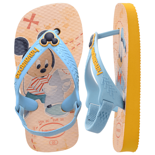 Havaianas Baby Disney Classic Flip Flop Sandals Yellow Pop