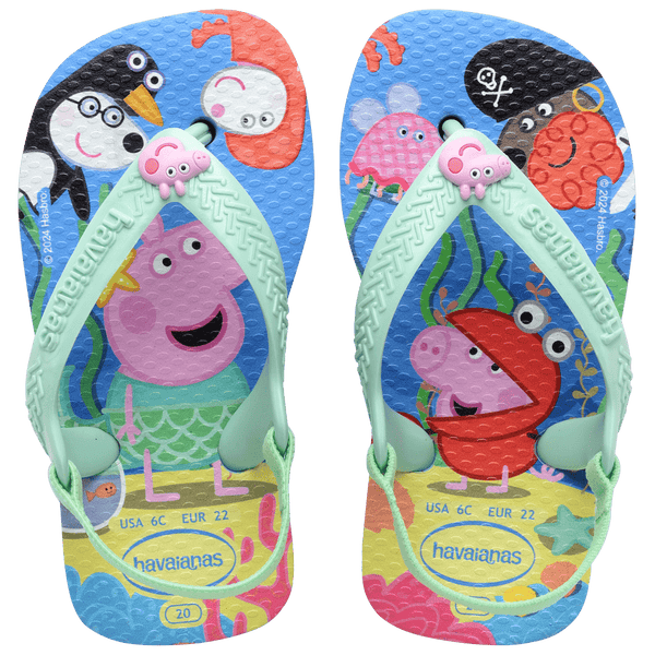 Havaianas Baby Peppa Pig Flip Flop Sandals Lavender Blue