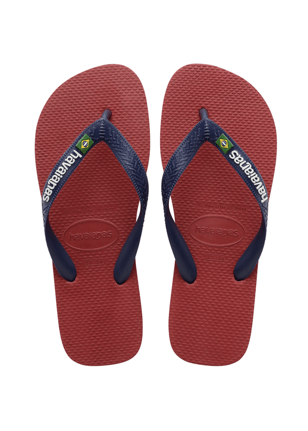 Havaianas Kids' Brazil Logo Flip Flops Red
