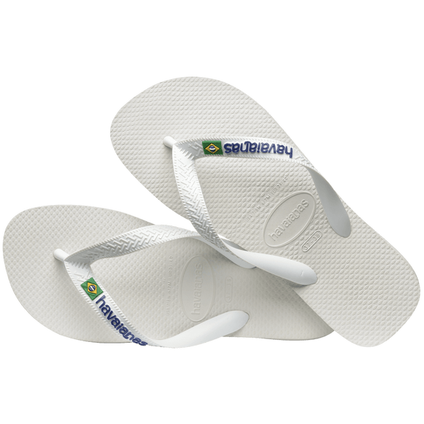 Havaianas Kids' Brazil Logo Flip Flops White