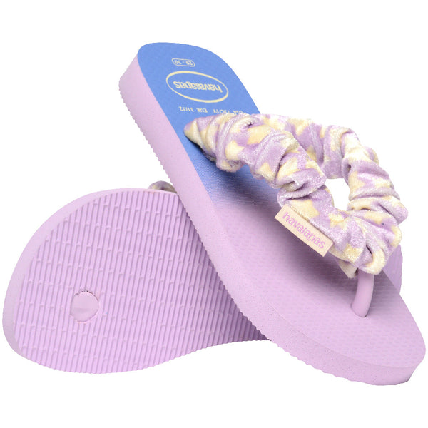 Havaianas Kids' Fluffy Flip Flops PURPLE FANTASY