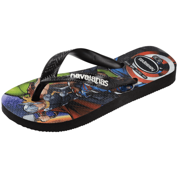 Havaianas Kids' Marvel Top Flip Flops Black