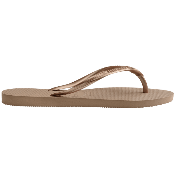 Havaianas Kids' Slim Crystal Flip Flops Rose Gold