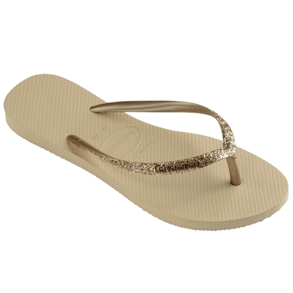 Havaianas Kids' Slim Glitter II Flip Flop Brown