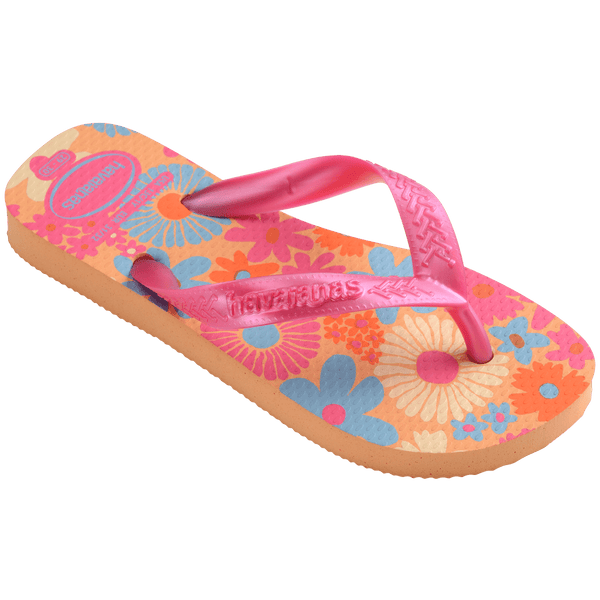 Havaianas Kids' Top Flores Flip Flops Peach