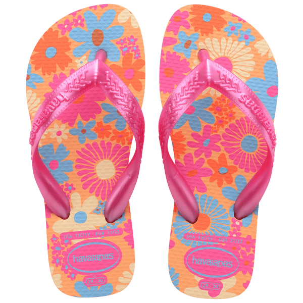 Havaianas Kids' Top Flores Flip Flops Peach