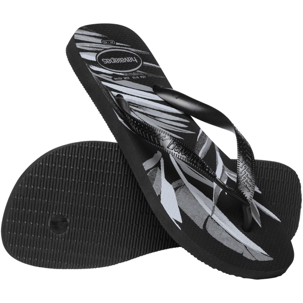Havaianas Men's Aloha Flip Flops Black/Black/Grey
