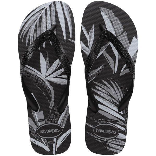 Havaianas Men's Aloha Flip Flops Black/Black/Grey