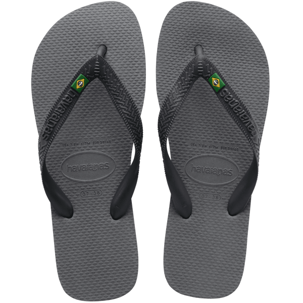 Havaianas Men's Brazil Flip Flops Steel Grey