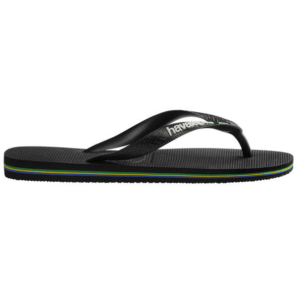 Havaianas Men's Brazil Logo Flip Flops Black/Black