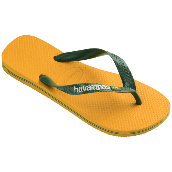 Havaianas Men's Brazil Logo Flip Flops Yellow Pop