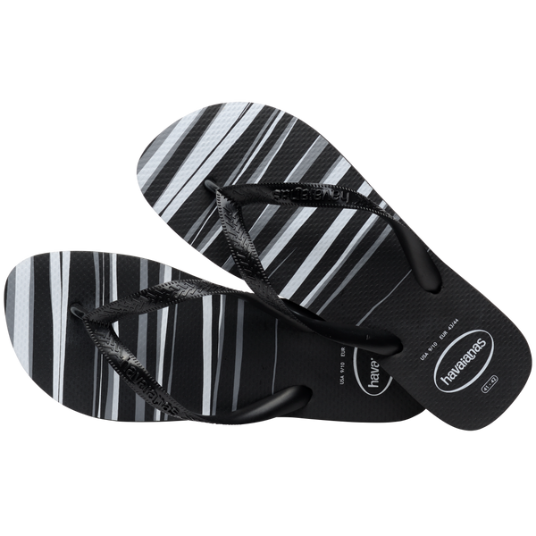Havaianas Men's Top Basic Flip Flops Black/Grey