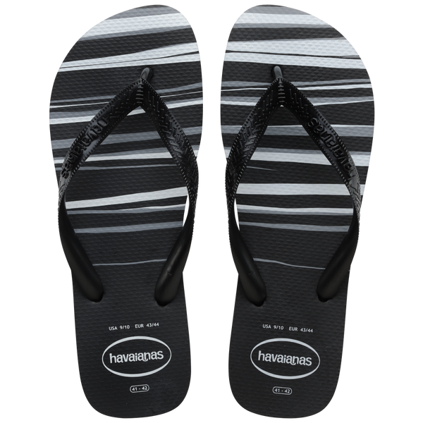 Havaianas Men's Top Basic Flip Flops Black/Grey