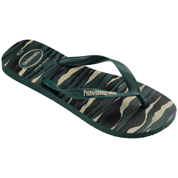 Havaianas Men's Top Camo Flip Flops Pantanal Green