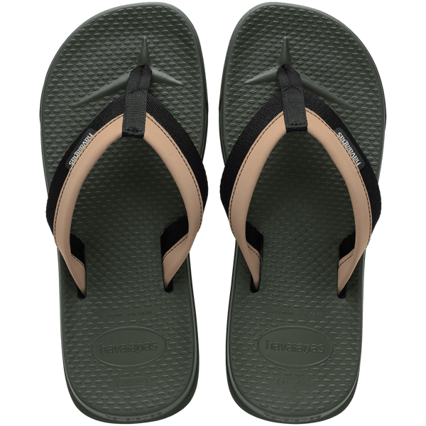 Havaianas Men's Track Plus Flip Flops Olive Green