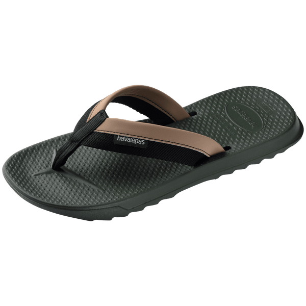 Havaianas Men's Track Plus Flip Flops Olive Green
