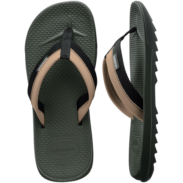 Havaianas Men's Track Plus Flip Flops Olive Green