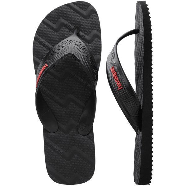 Havaianas Men's Track Waves Flip Flops Black