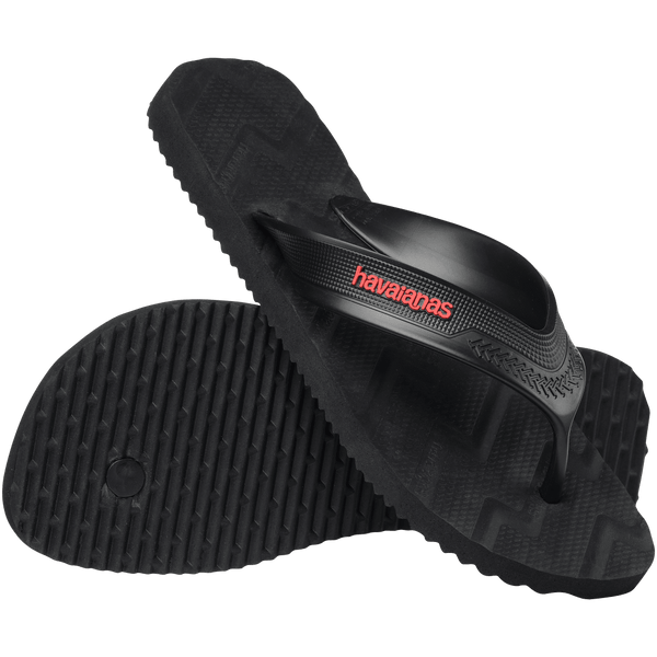 Havaianas Men's Track Waves Flip Flops Black