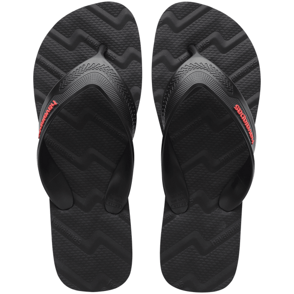 Havaianas Men's Track Waves Flip Flops Black
