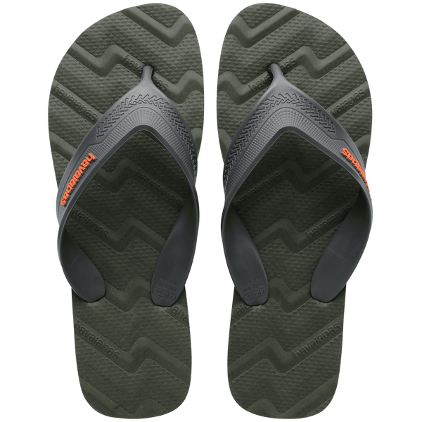 Havaianas Men's Track Waves Flip Flops Olive Green