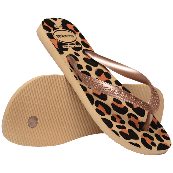 Havaianas Women's Animal Top Flip Flops Golden
