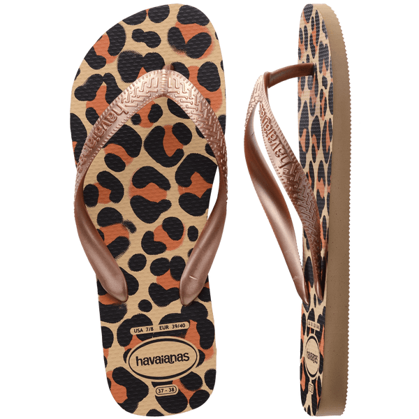 Havaianas Women's Animal Top Flip Flops Golden