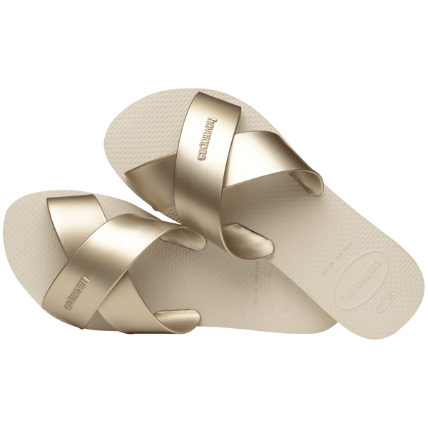 Havaianas Women's Aqua Metallic Sandals Beige