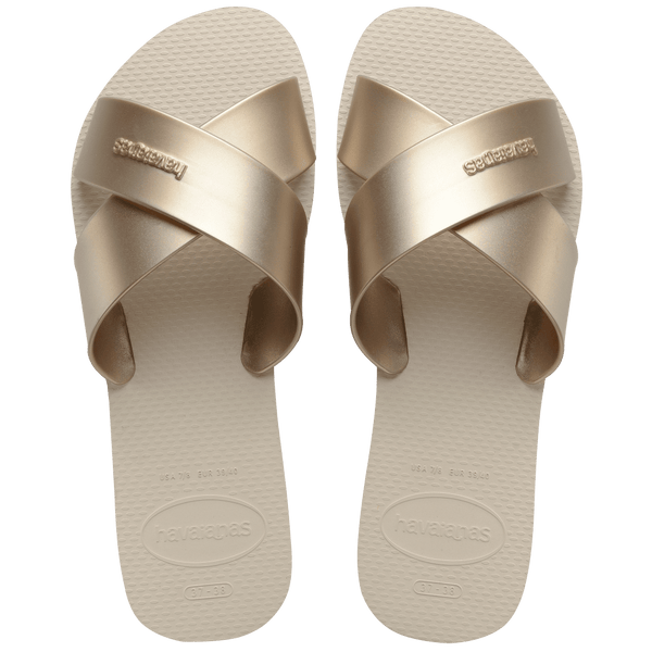 Havaianas Women's Aqua Metallic Sandals Beige