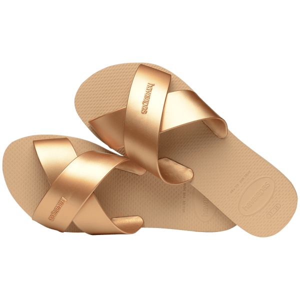 Havaianas Women's Aqua Metallic Sandals Golden