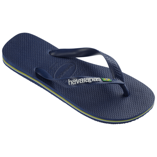 Havaianas Women's Brazil Logo Flip Flops Navy Blue