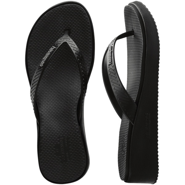 Havaianas Women's High Platform Flip Flops Black