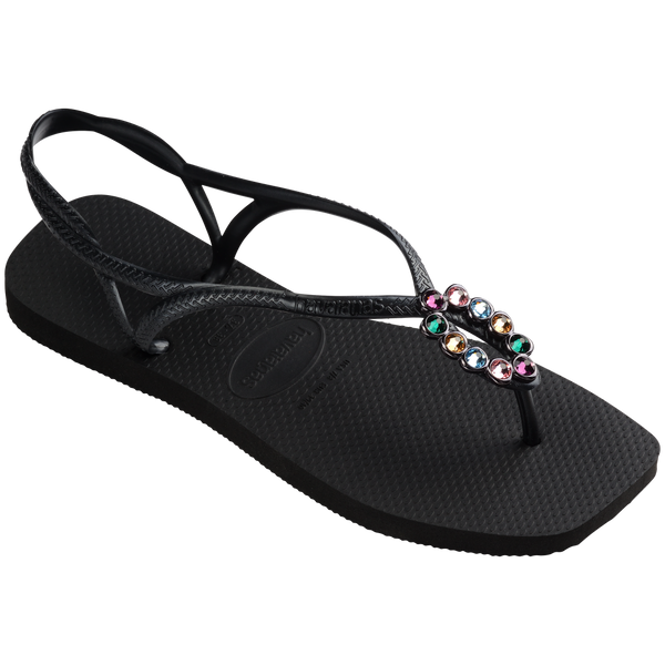 Havaianas Women's Luna Square Luxury Sandals Black