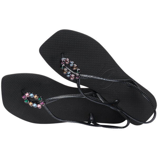Havaianas Women's Luna Square Luxury Sandals Black
