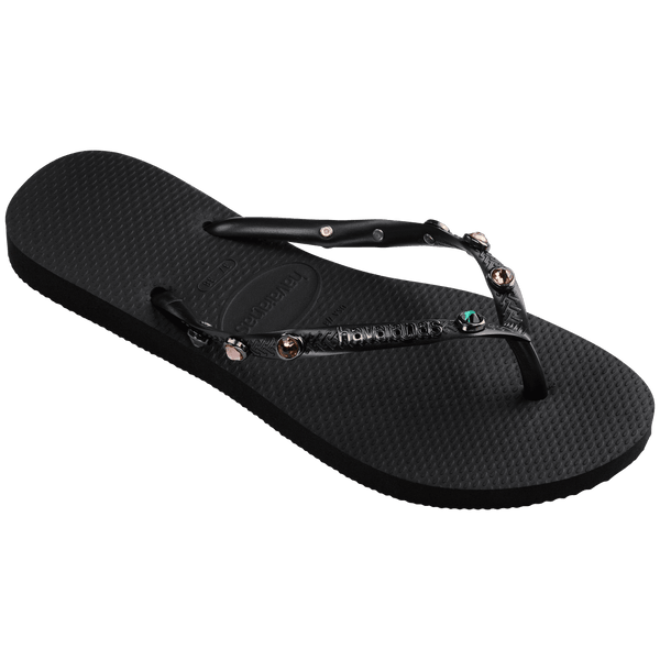 Havaianas Women's Slim Luxury Flip Flops Black