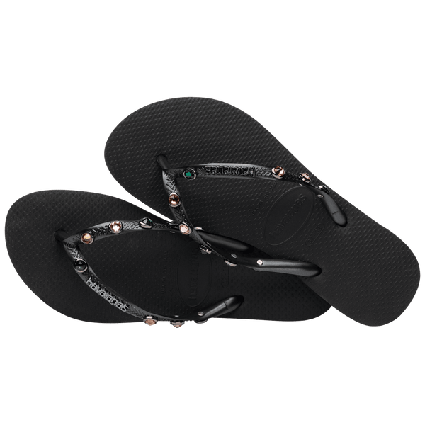 Havaianas Women's Slim Luxury Flip Flops Black