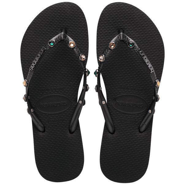 Havaianas Women's Slim Luxury Flip Flops Black