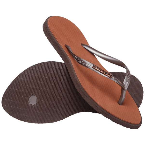 Havaianas Women's Slim Point Flip Flops Dark Brown