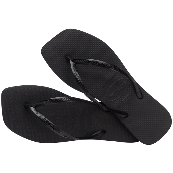 Havaianas Women's Slim Square Flip Flops Black