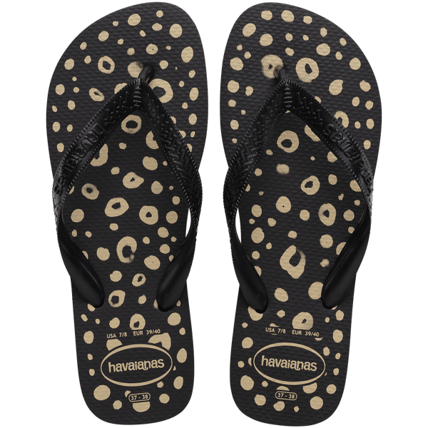 Havaianas Women's Top Animal Flip Flops Black