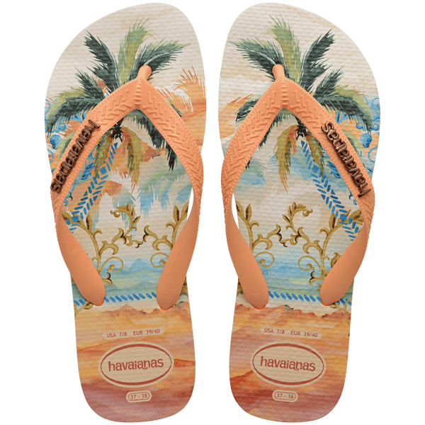 Havaianas Women's Tropicalia Top Flip Flops Peach