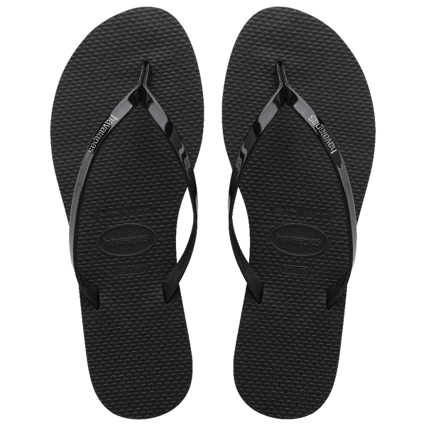 Havaianas Women's You Metallic Flip Flops Black