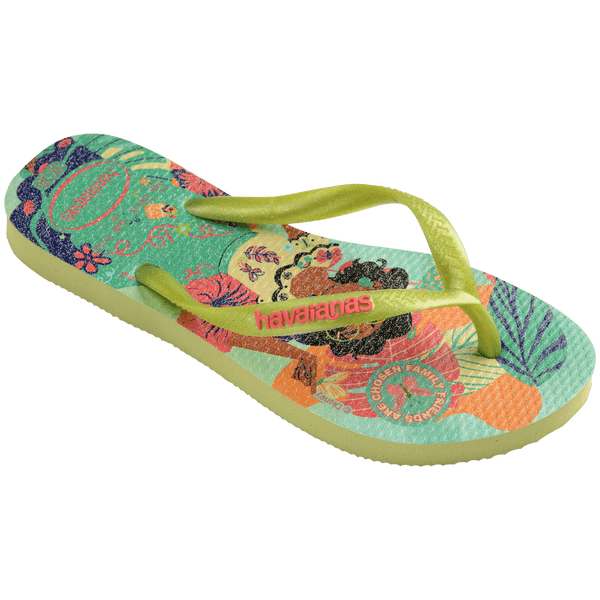Havaianas Kids' Disney Princess Slim Flip Flops MATCHA GREEN