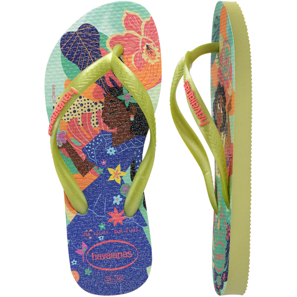 Havaianas Kids' Disney Princess Slim Flip Flops MATCHA GREEN