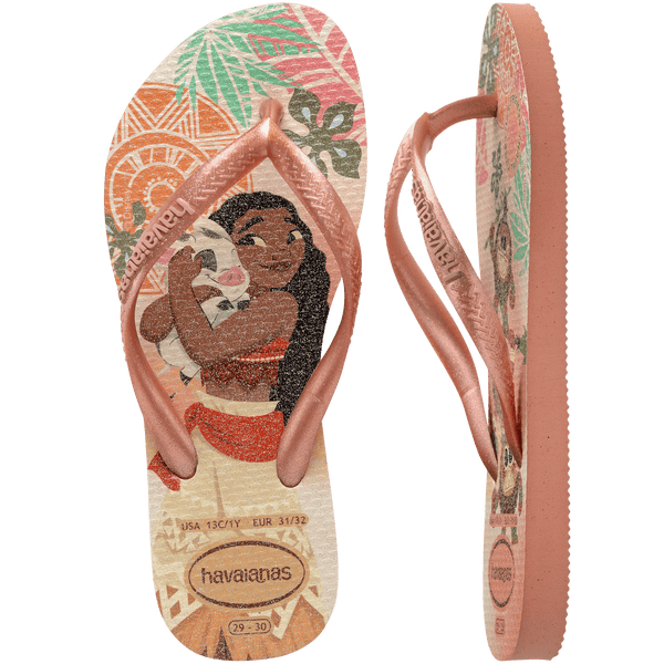 Havaianas Kids' Disney Princess Slim Flip Flops PINK CLAY