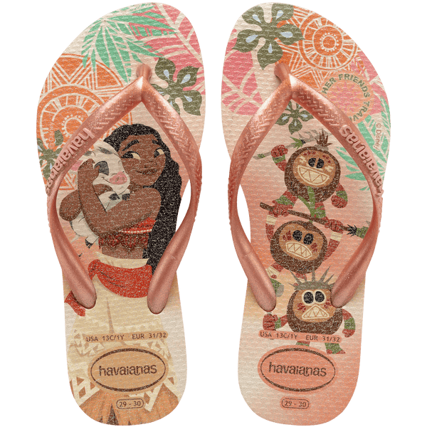 Havaianas Kids' Disney Princess Slim Flip Flops PINK CLAY