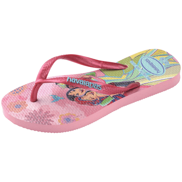 Havaianas Kids' Disney Princess Slim Flip Flops PINK GLOW