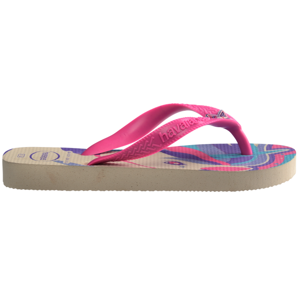 Havaianas Kids' Fantasy Top Flip Flops BEIGE/MAGENTA NEON