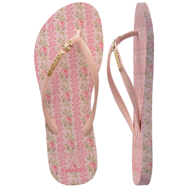 Havaianas Kids' LoveShackFancy Blooming Heirloom Slim Flip Flops Ballet Rose