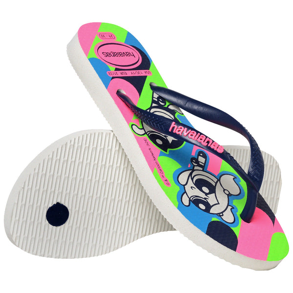 Havaianas Kids' Powerpuff Girls Slim Flip Flops White
